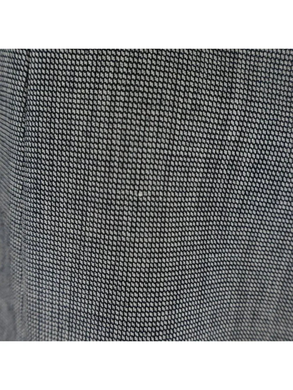 Chanel Tight Skirt Tweed Houndstooth Pattern Linen Gray